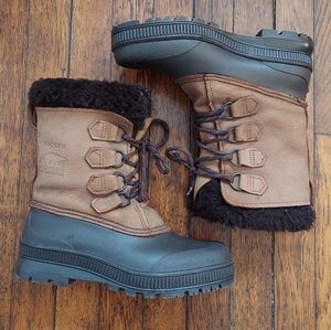 🔥Sorel Badger Leather And  Lined Winter Snow Boots🔥